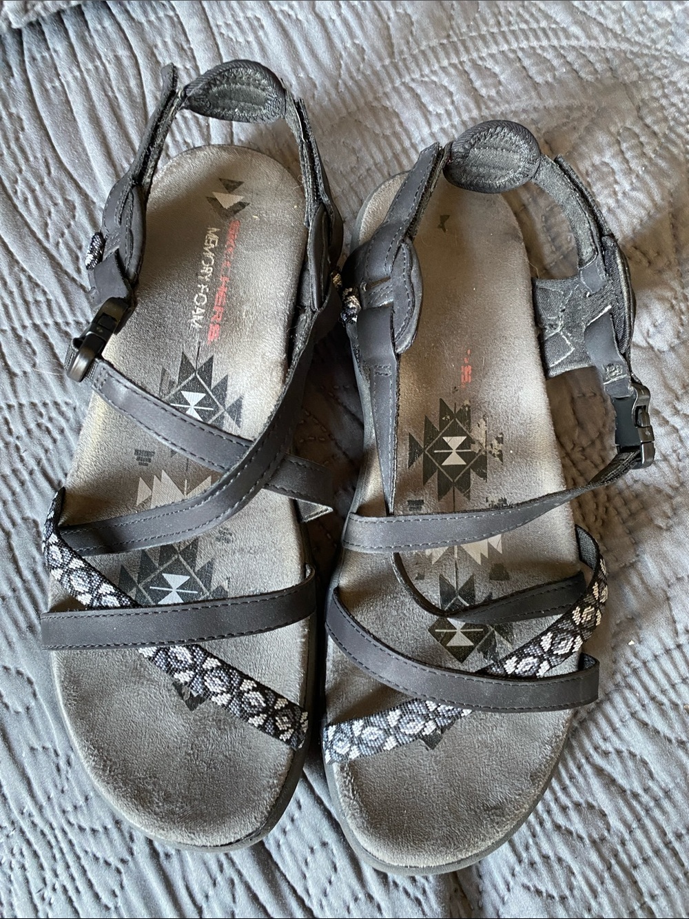 Skechers Women's Gray Strappy Sport Sandals